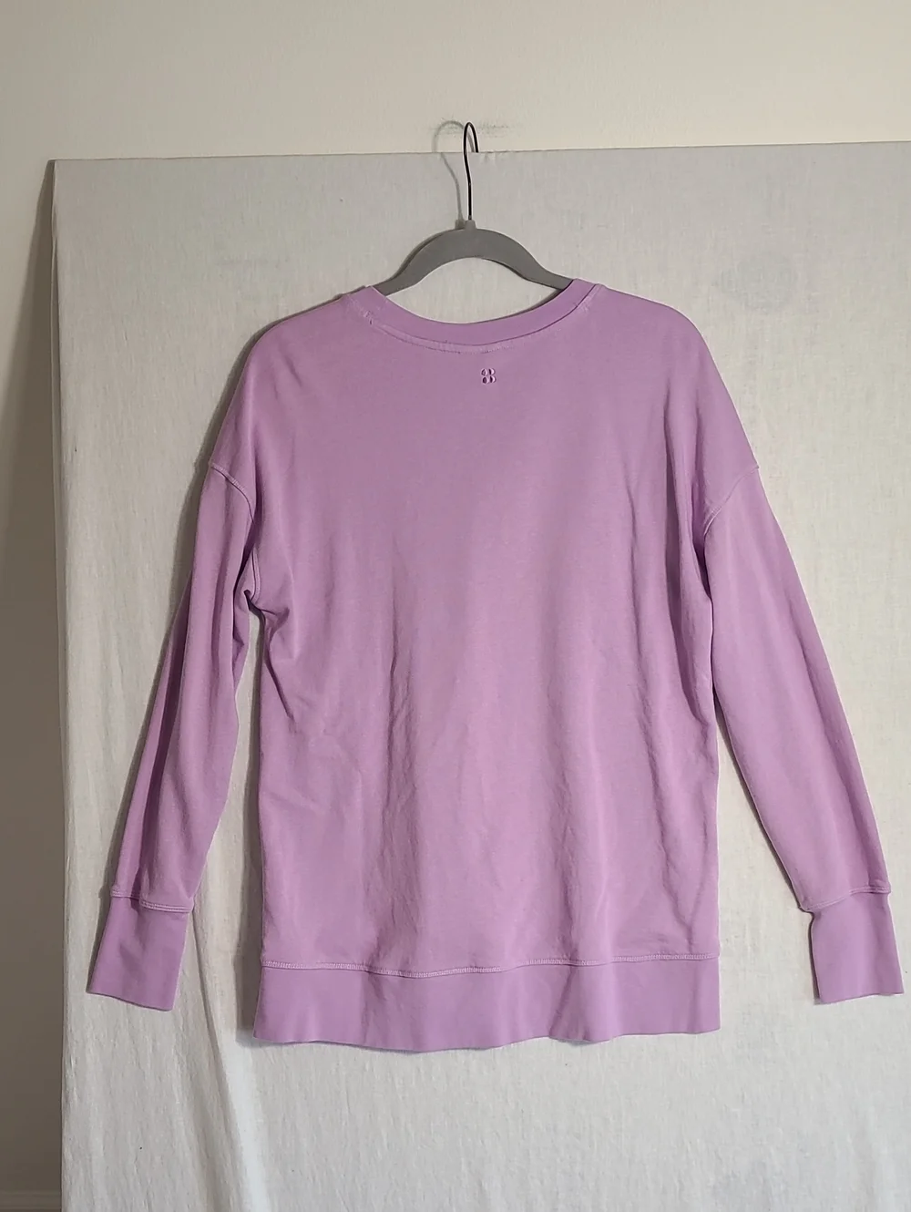 Sweaty Betty Lilac After Class Sweathirt With Side Split Hem Size XS